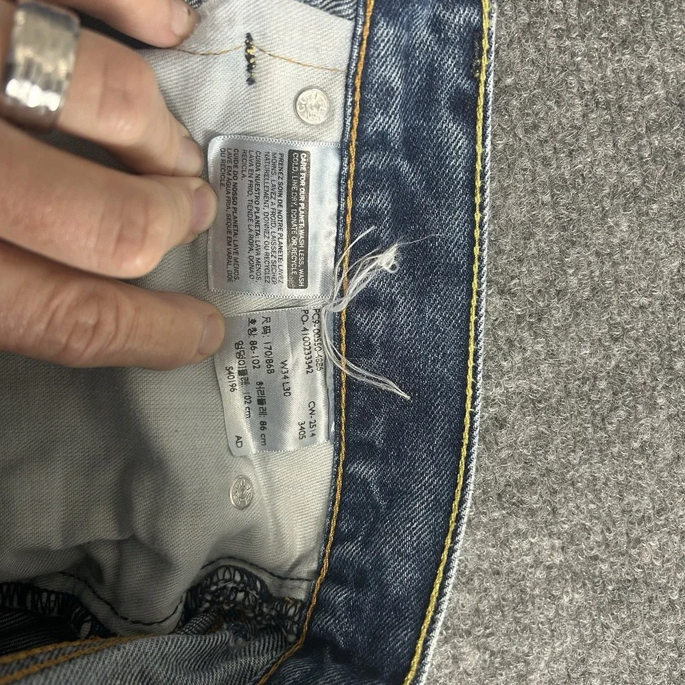 Levi's 550 Regular Straight‎ Men's Blue Denim Jeans Size 34 X 30